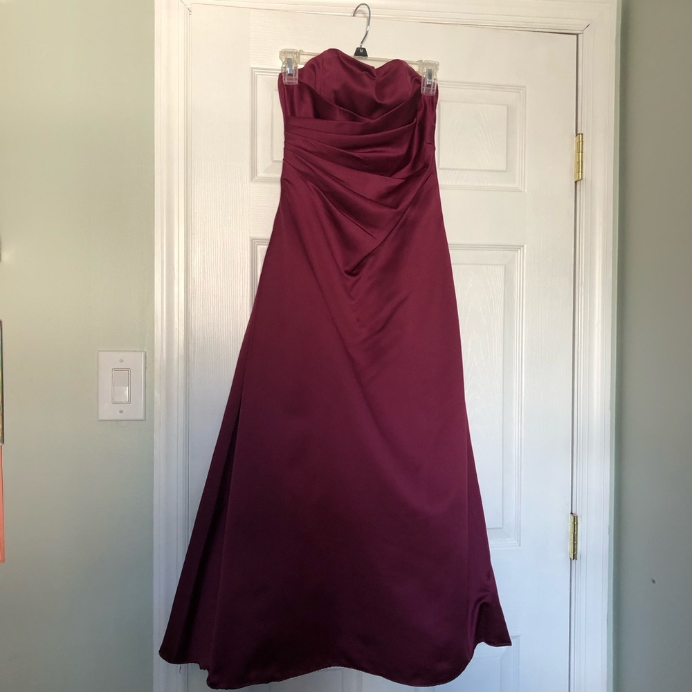 Beautiful berry Jr Bridesmaid dress.